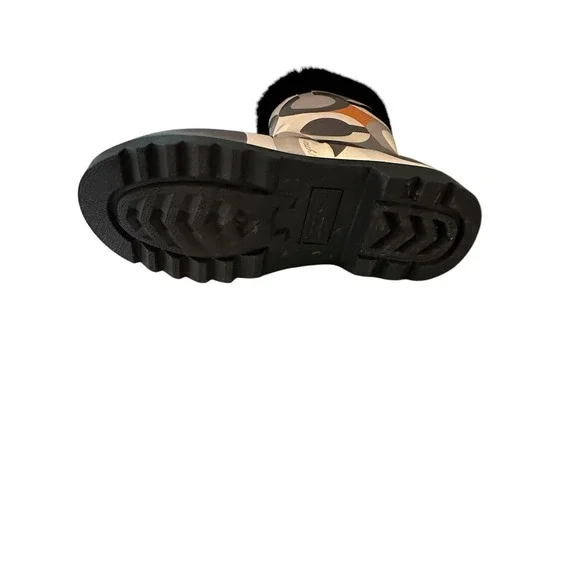 Coach Peony Pull On Rain Boots‎ Size 6 Style A7340 Signature C Logo Brand New - Picture 4 of 5